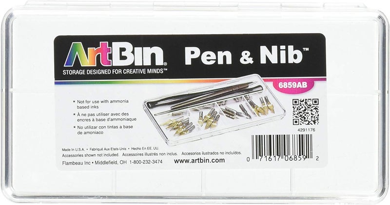 ArtBin 6859AB Pen and Nib Box, Art & Calligraphy Organizer, [1] Plastic Storage Box, Clear - Image 3